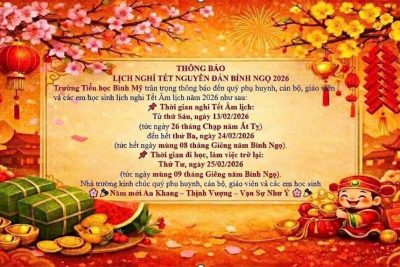Thông báo lịch nghỉ tết âm lịch 2026